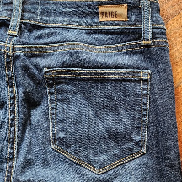 PAIGE Dark Wash Skyline Ankle Peg Jeans Size 26 - Picture 14 of 15